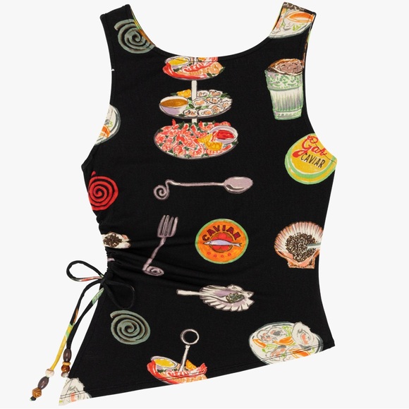 Lisa Says Gah Erin Tank in Caviar Dreams Black - Picture 1 of 6
